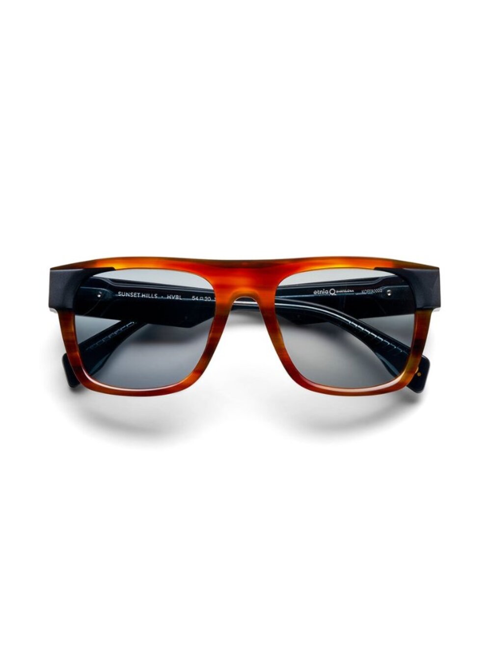 New Etnia Barcelona Men's Sunglasses Havana Square Transparent Lens Acetate HVBL